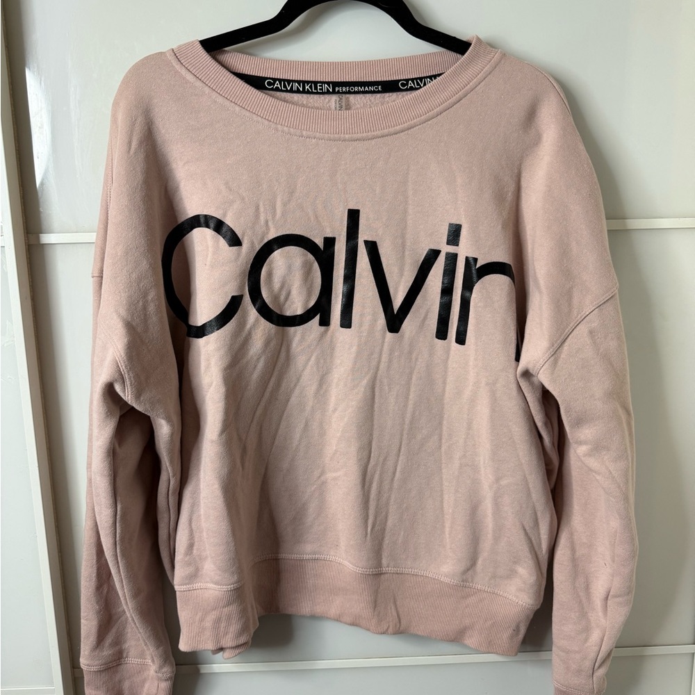Calvin Klein Women's Blush Crew Neck Sweater Size XL
